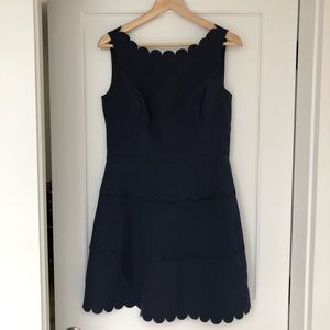 Sail to Sable NWT Size 6 Navy Scallop Dress